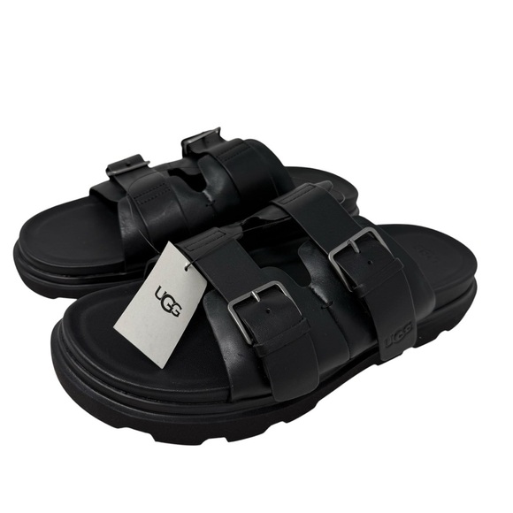 Ugg Men’s Size 13 Capitola Buckle Slides Black NWT - Picture 1 of 8